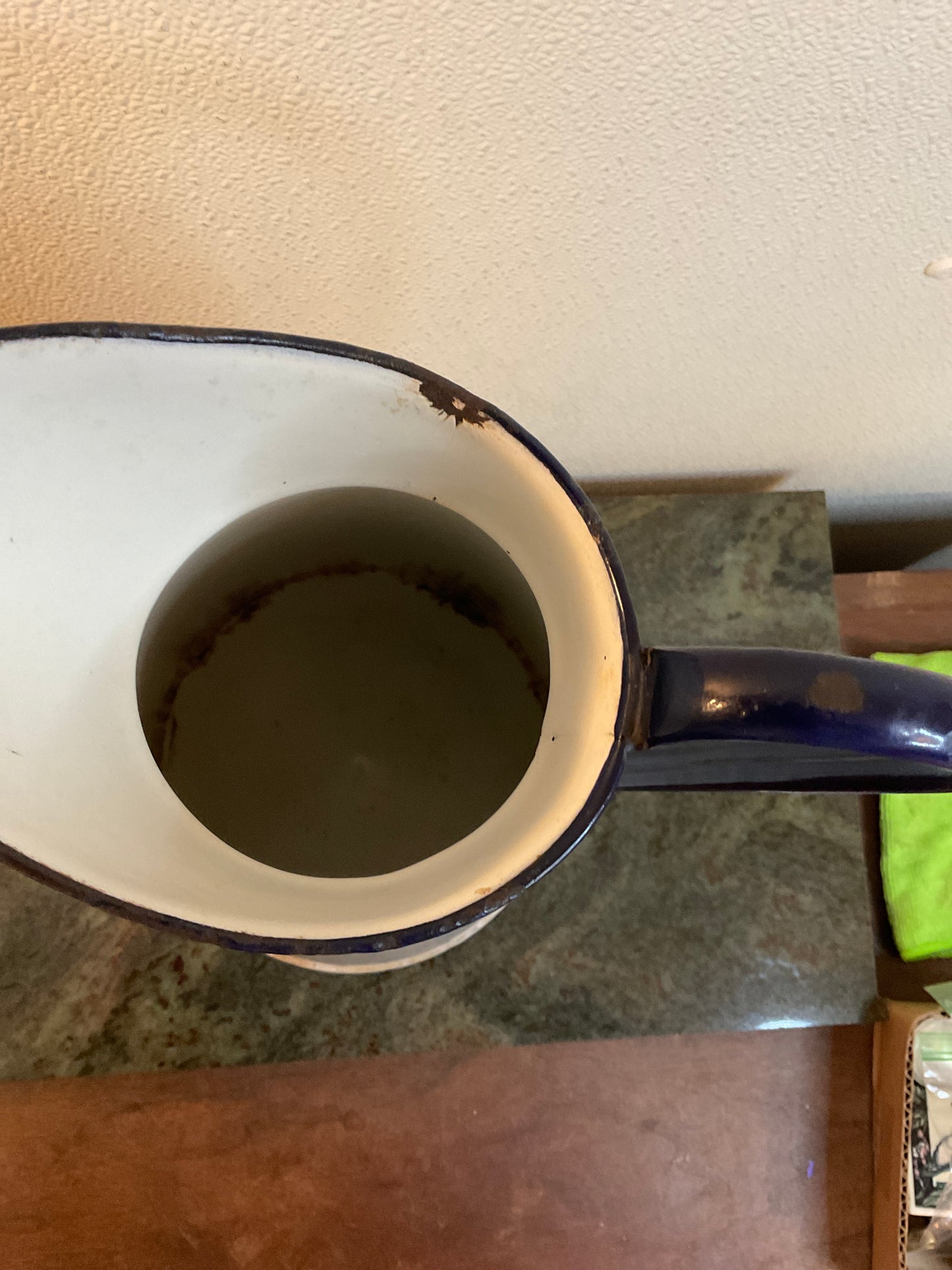 French Enamel Water Pitcher