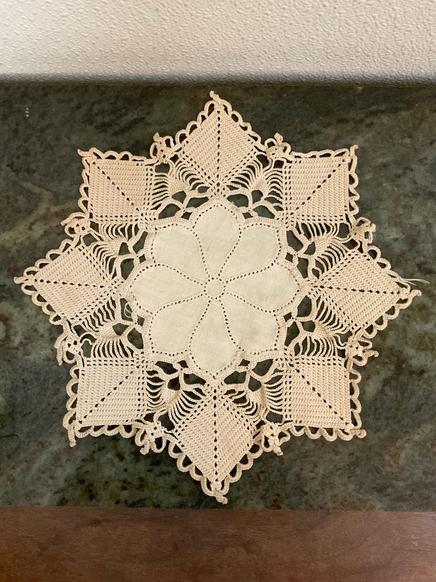 Handmade Crocheted Linen Doily