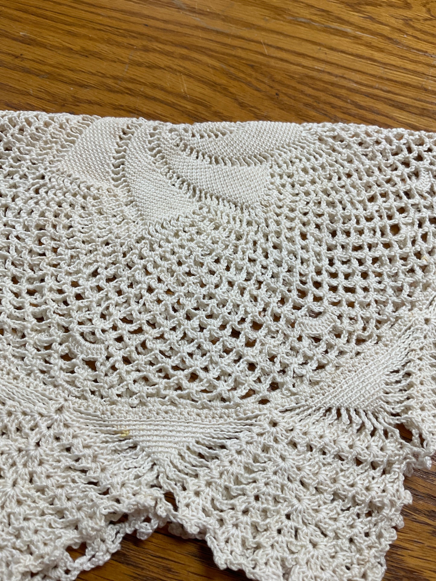 Swirling Star Crocheted Doily 14”