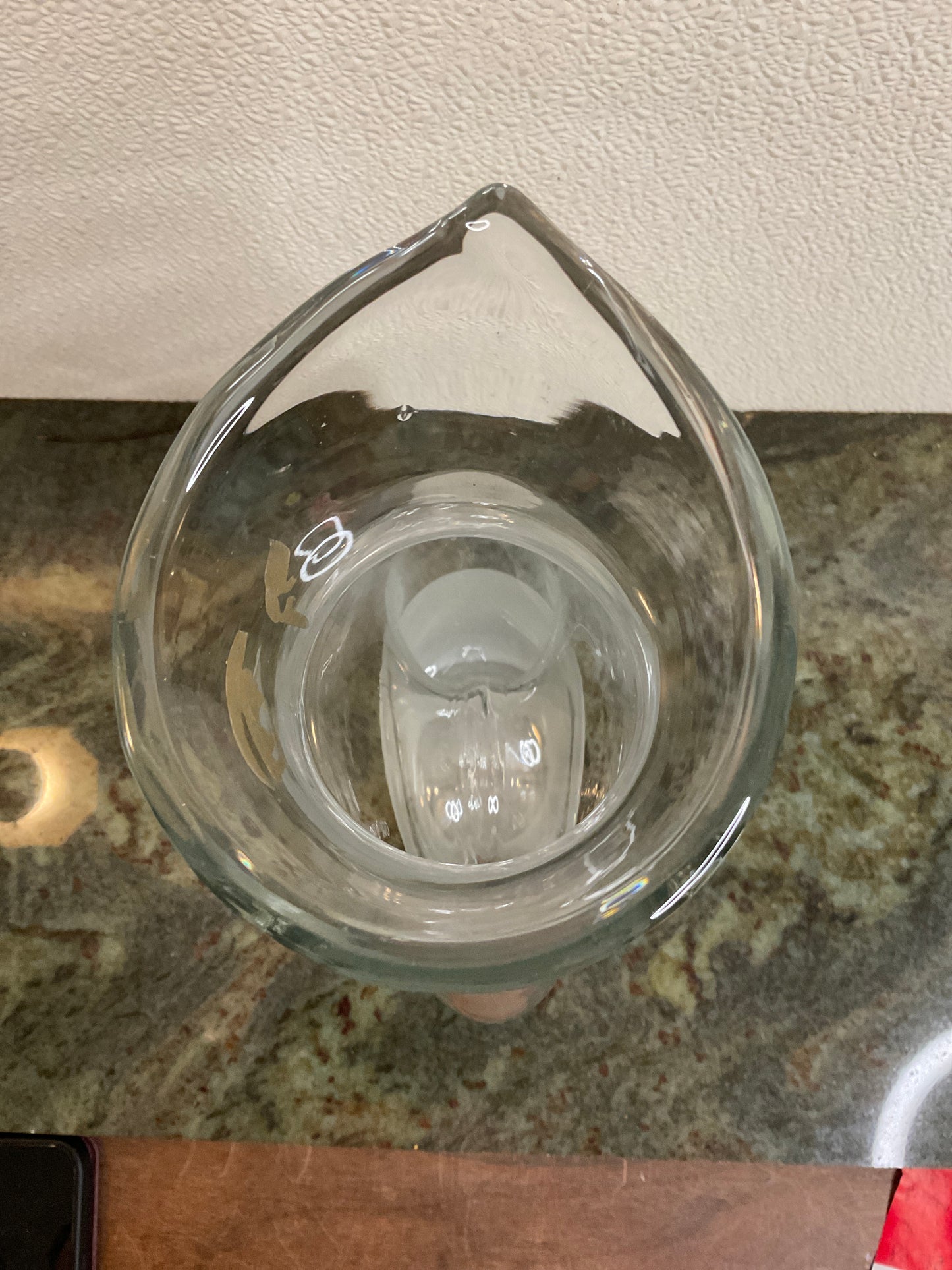 Elvis 12” Glass Carafe w/Donut Hole Handle