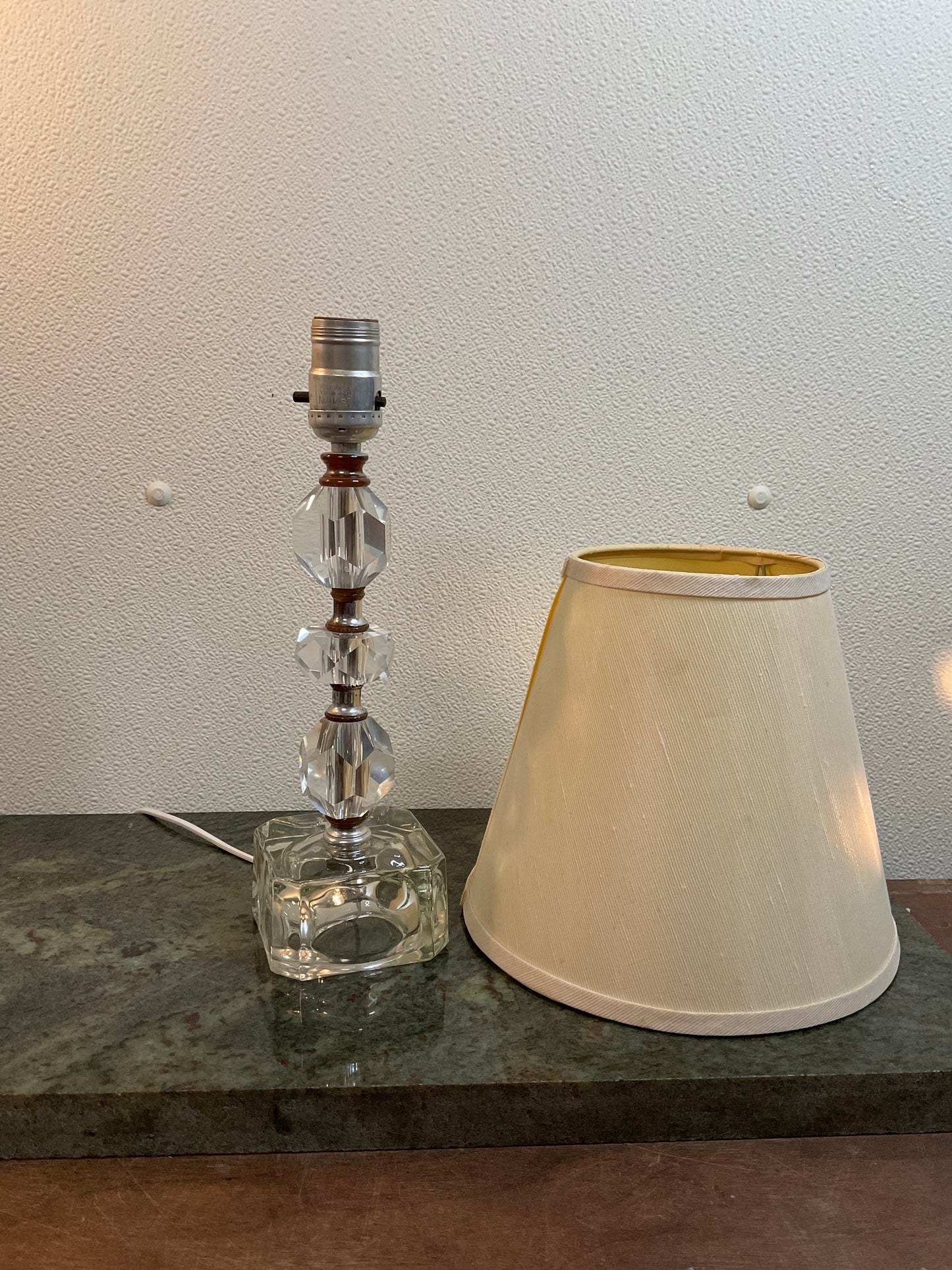 Vintage Clear Glass Lamp