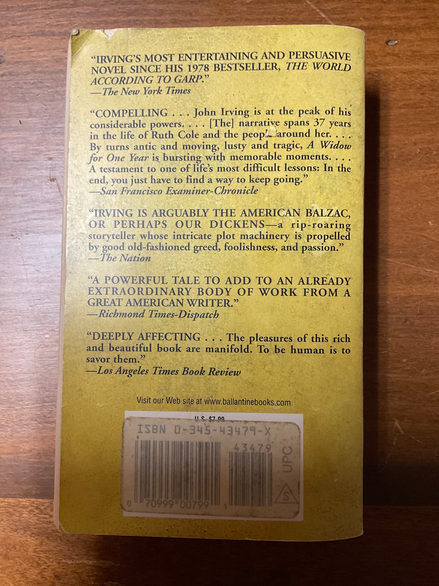 Book A Widow For One Year 1998