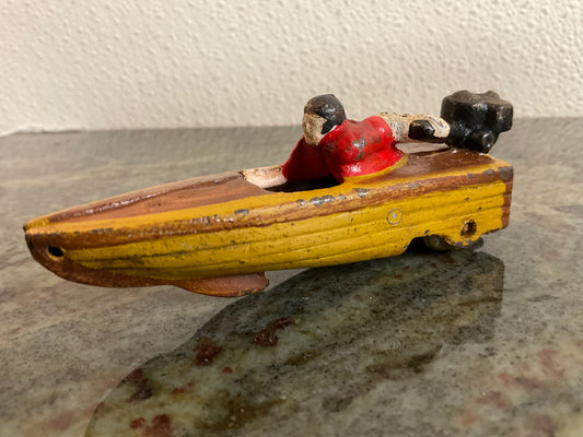 Vintage Hurley Cast Iron Speed Boat