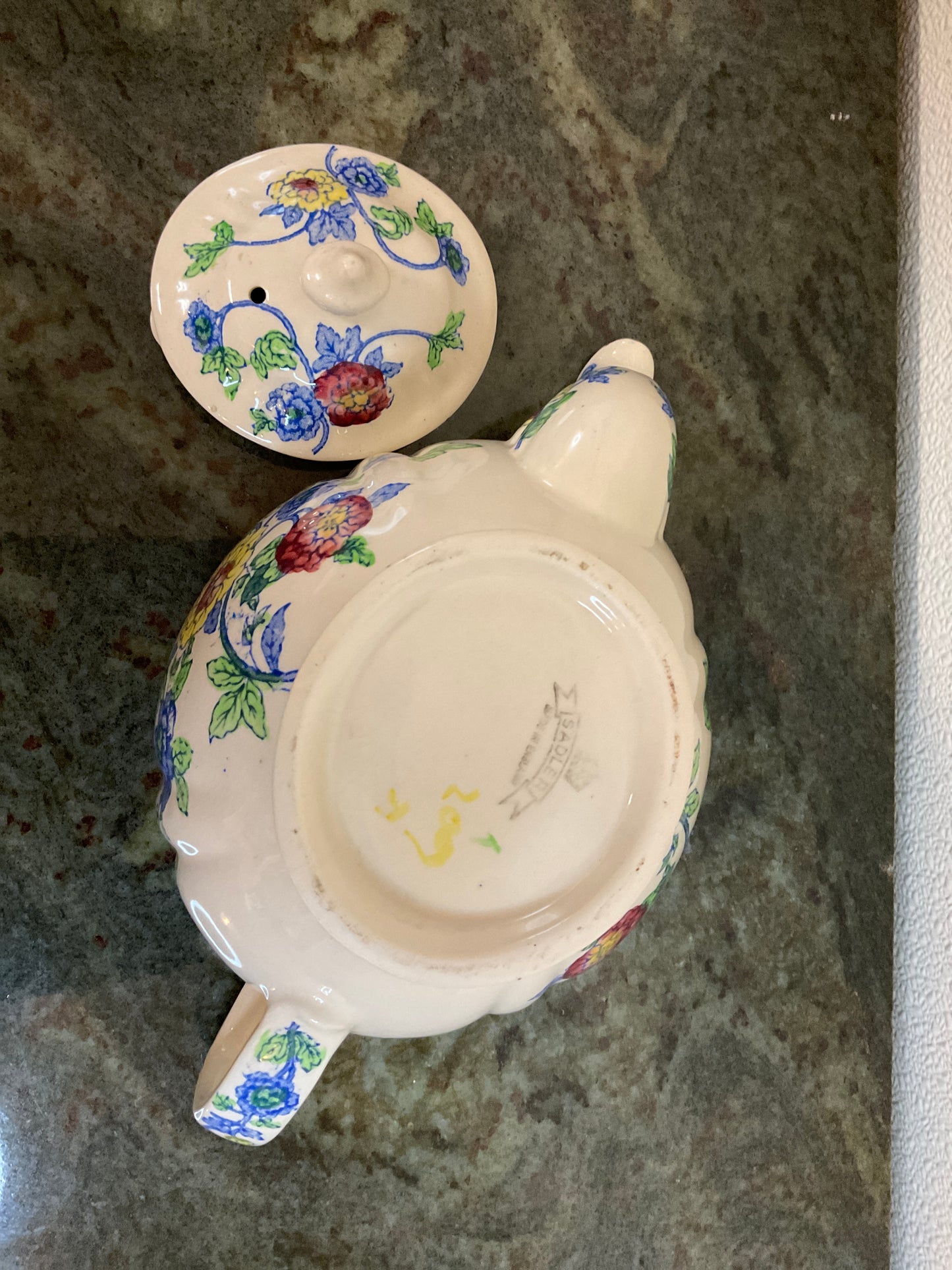 Vintage Old Sadler England Teapot Floral