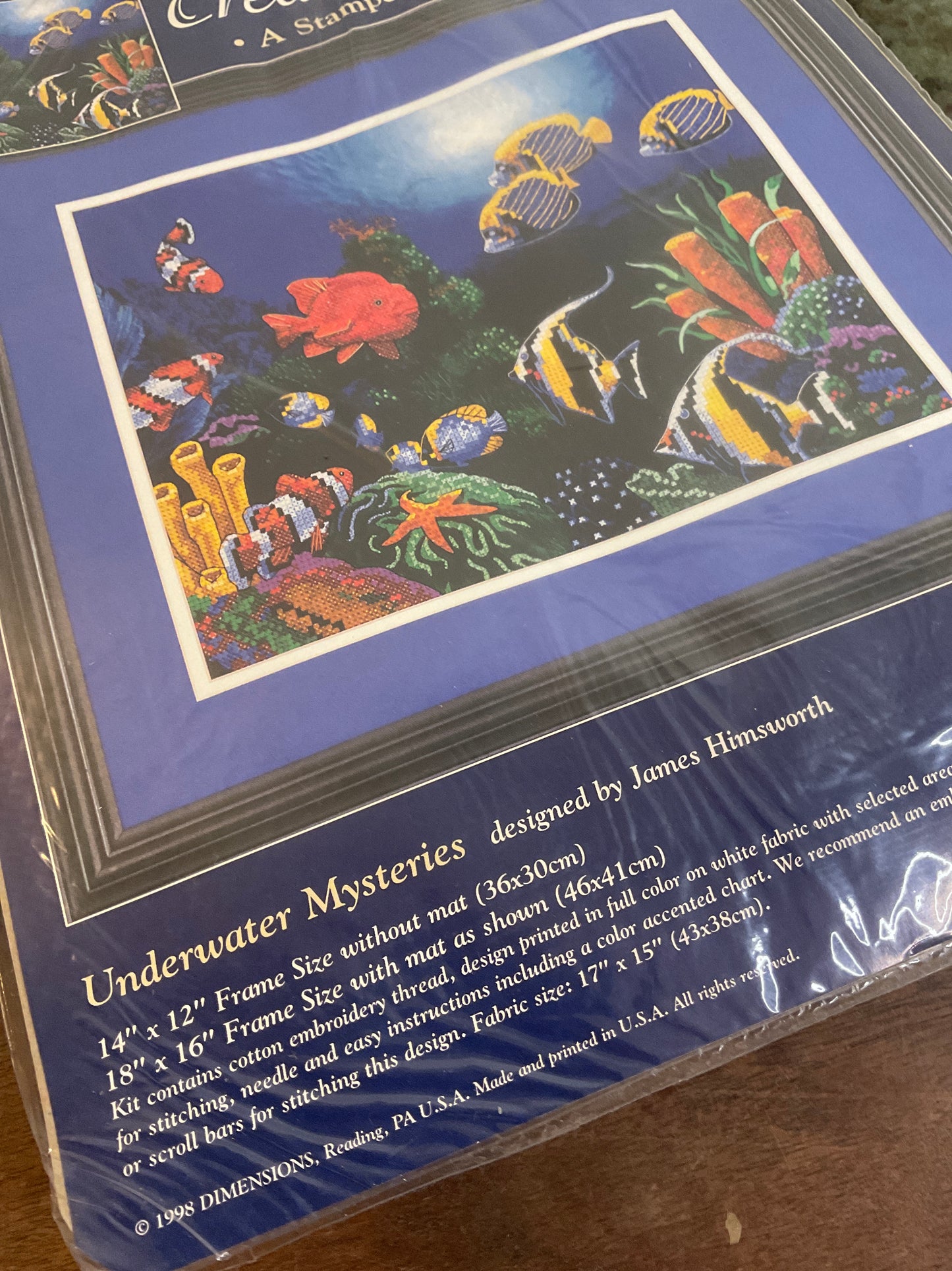 Underwater Mysteries Stamped Counted Cross Stitch Kit