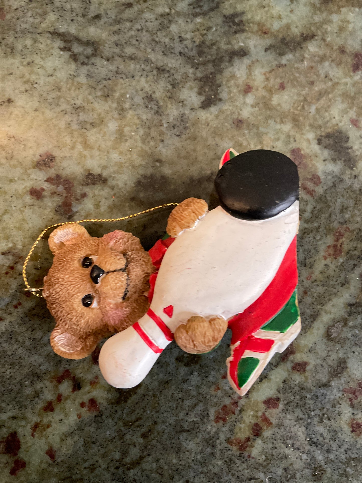 Bear With Bowling Ball and Pin Ornament