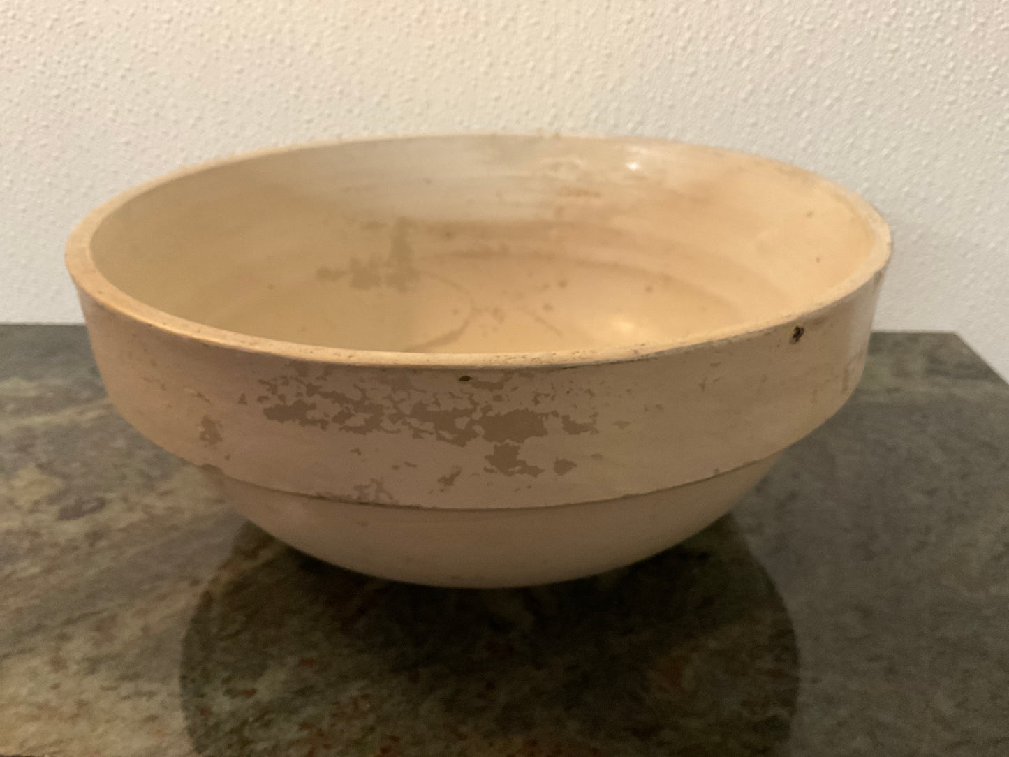 Antique Primitive Stoneware Pottery Bowl