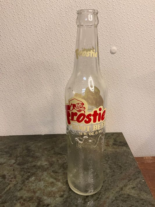 Vintage Frostie Root Beer Glass Soda Bottle