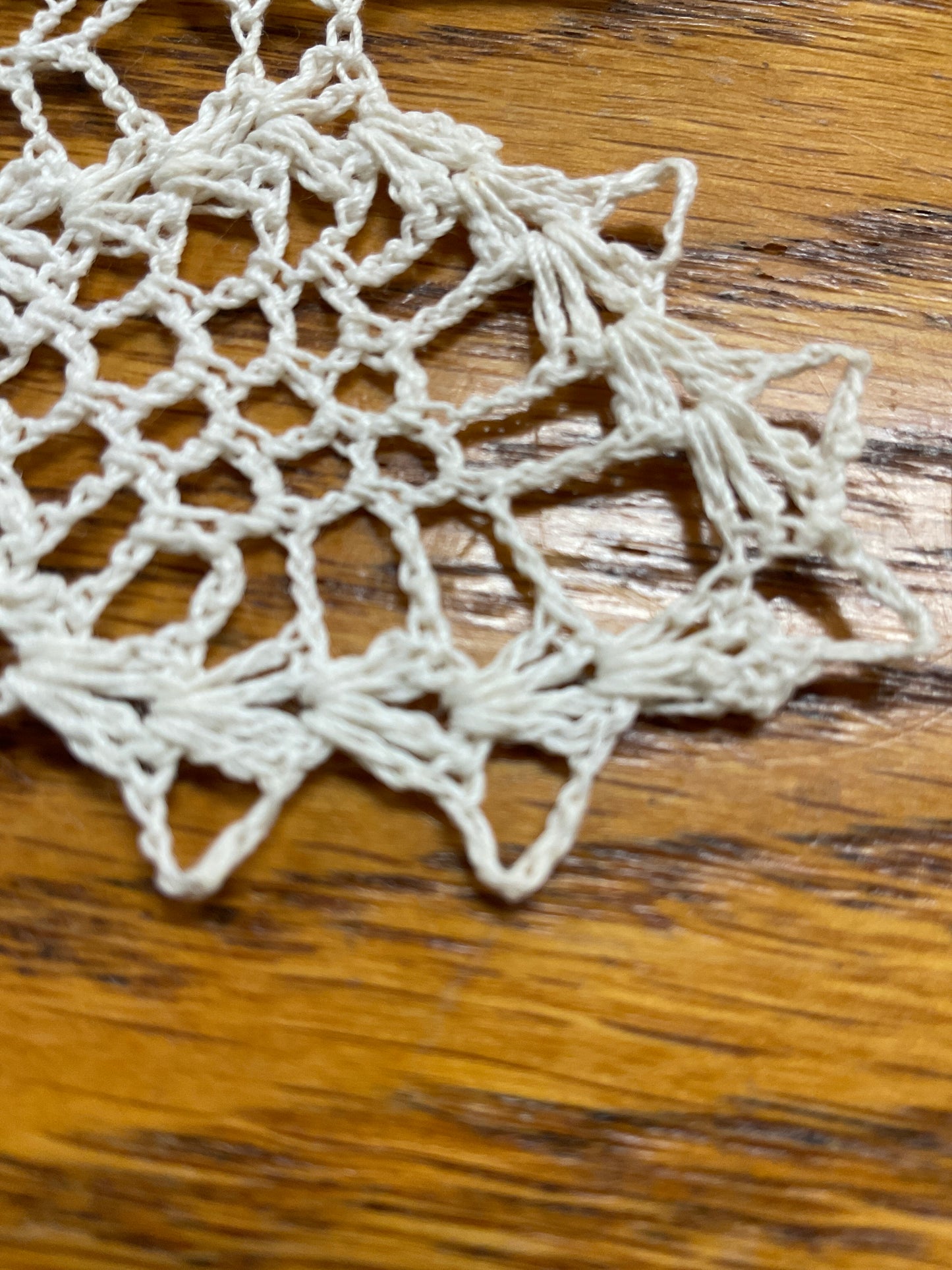 Crocheted Cotton Doily 6”