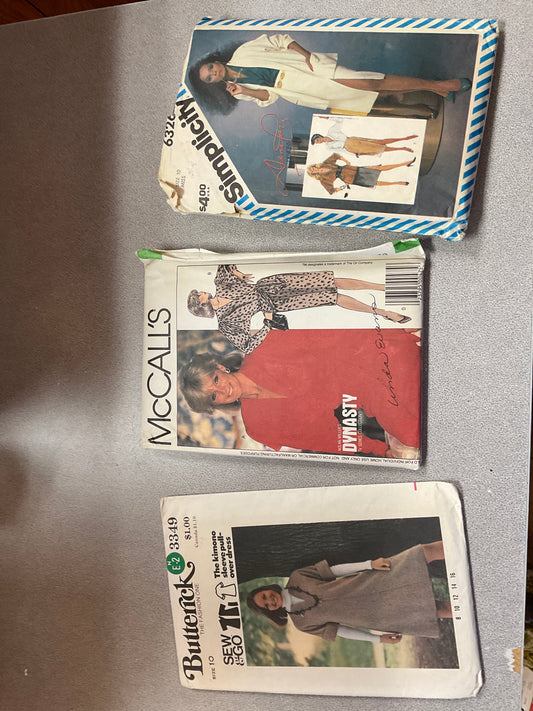 Bundle of 3 Sewing Patterns