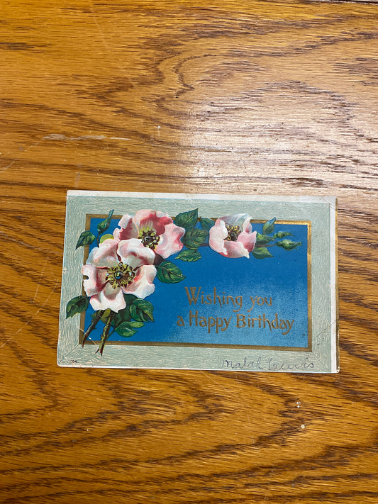 Vintage Happy Birthday Postcard