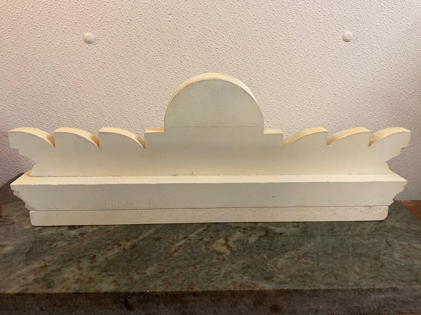 Cream Colored Shelf to Hang Two Ways