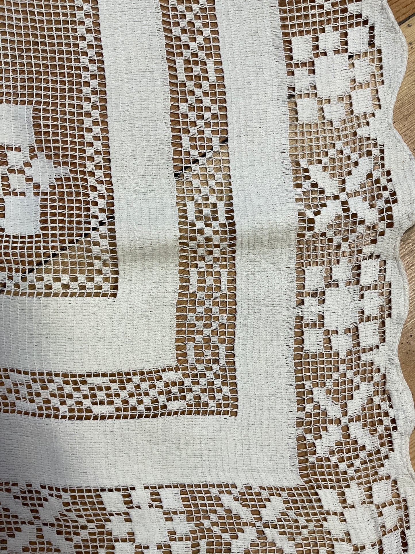Vintage Lace Tablecloth 28” X 28”