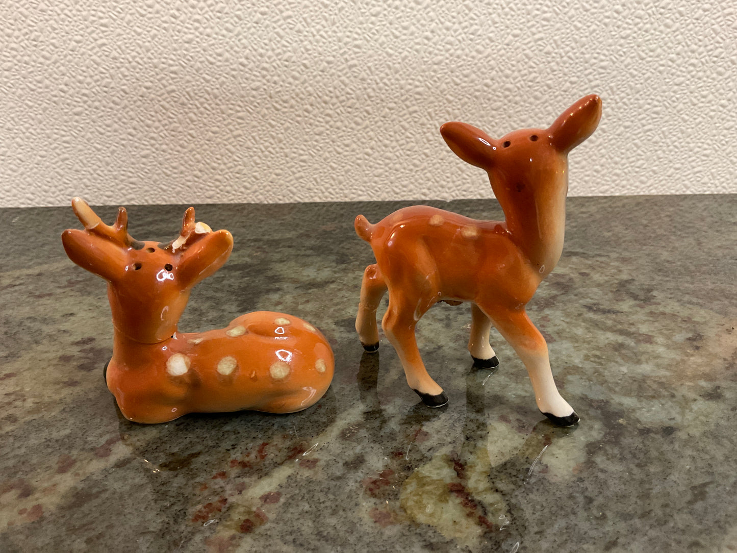 Vtg Mid-Century Fawn Deer S&P Shakers
