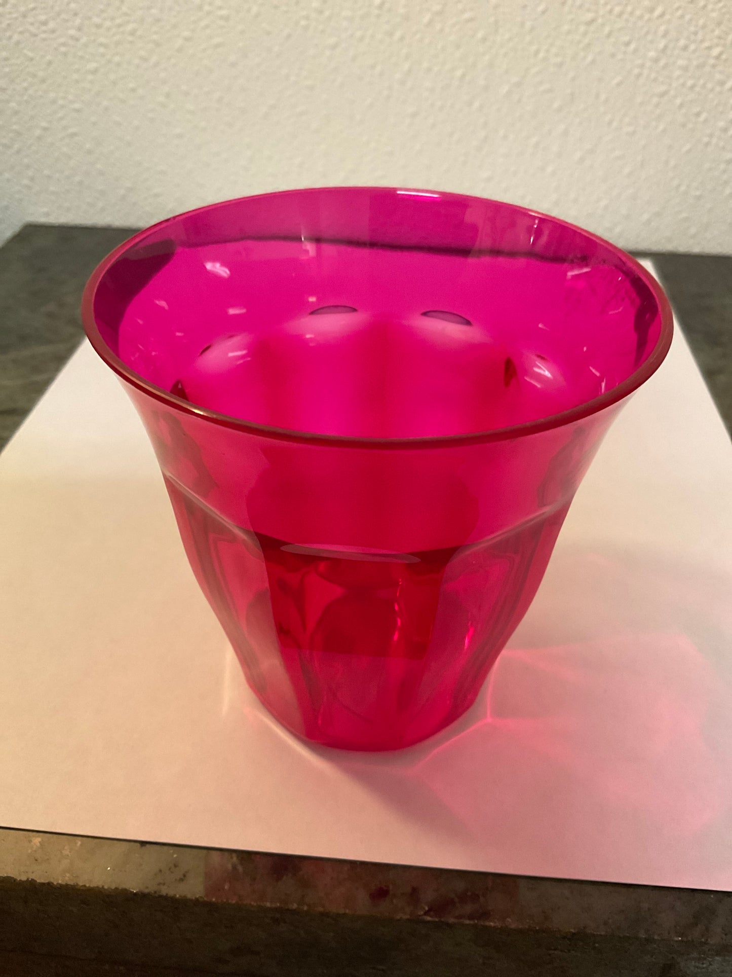 Dark Pink Plastic Drinking Tumbler