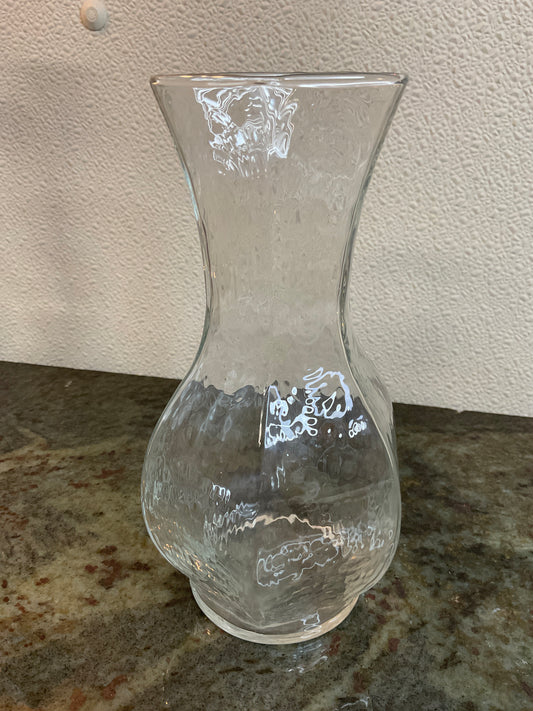 Clear Glass 6 sided Vase