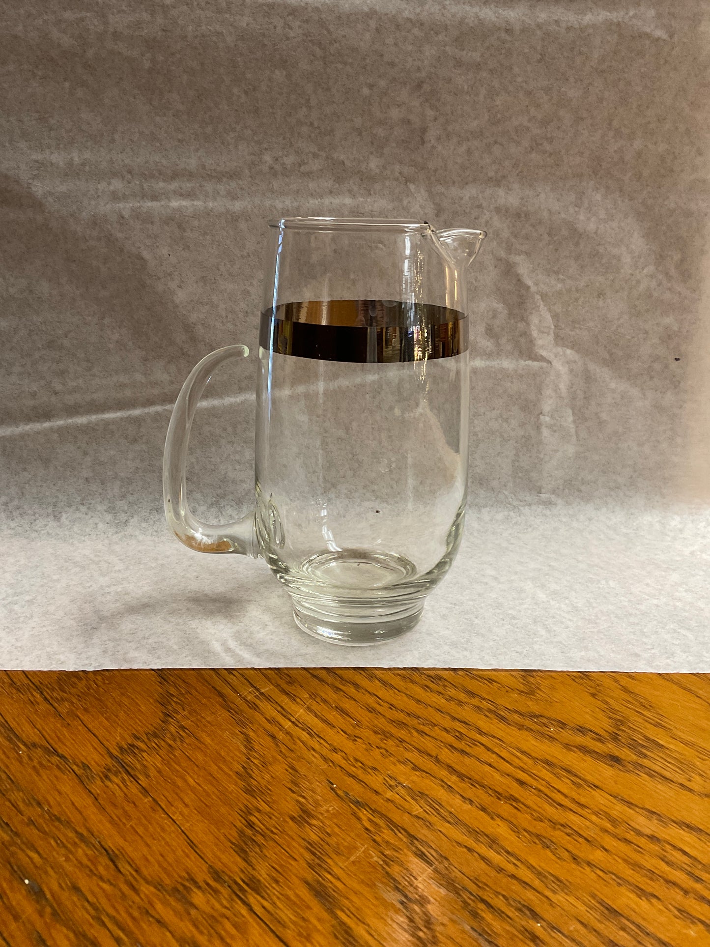 Libbey Silver Band Cocktail Drink Mixer Pitcher
