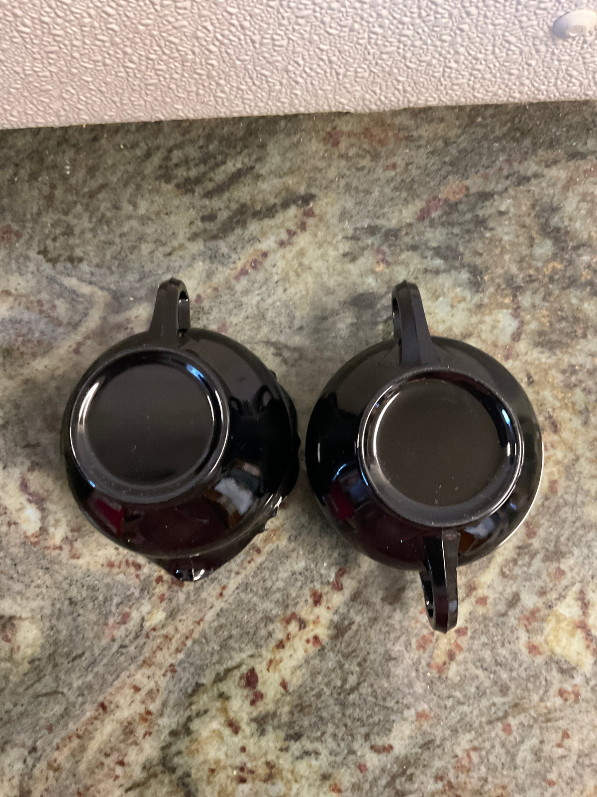 Vintage L.G Smith Black Cream And Sugar Set