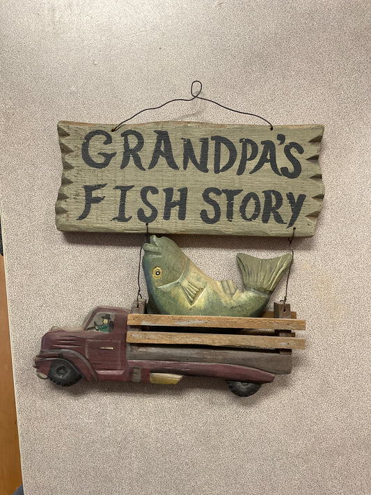 Grandpas Fish Story Decor