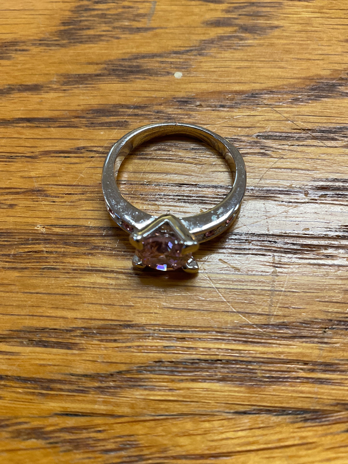 Pink/ Clear Rhinestone Ring