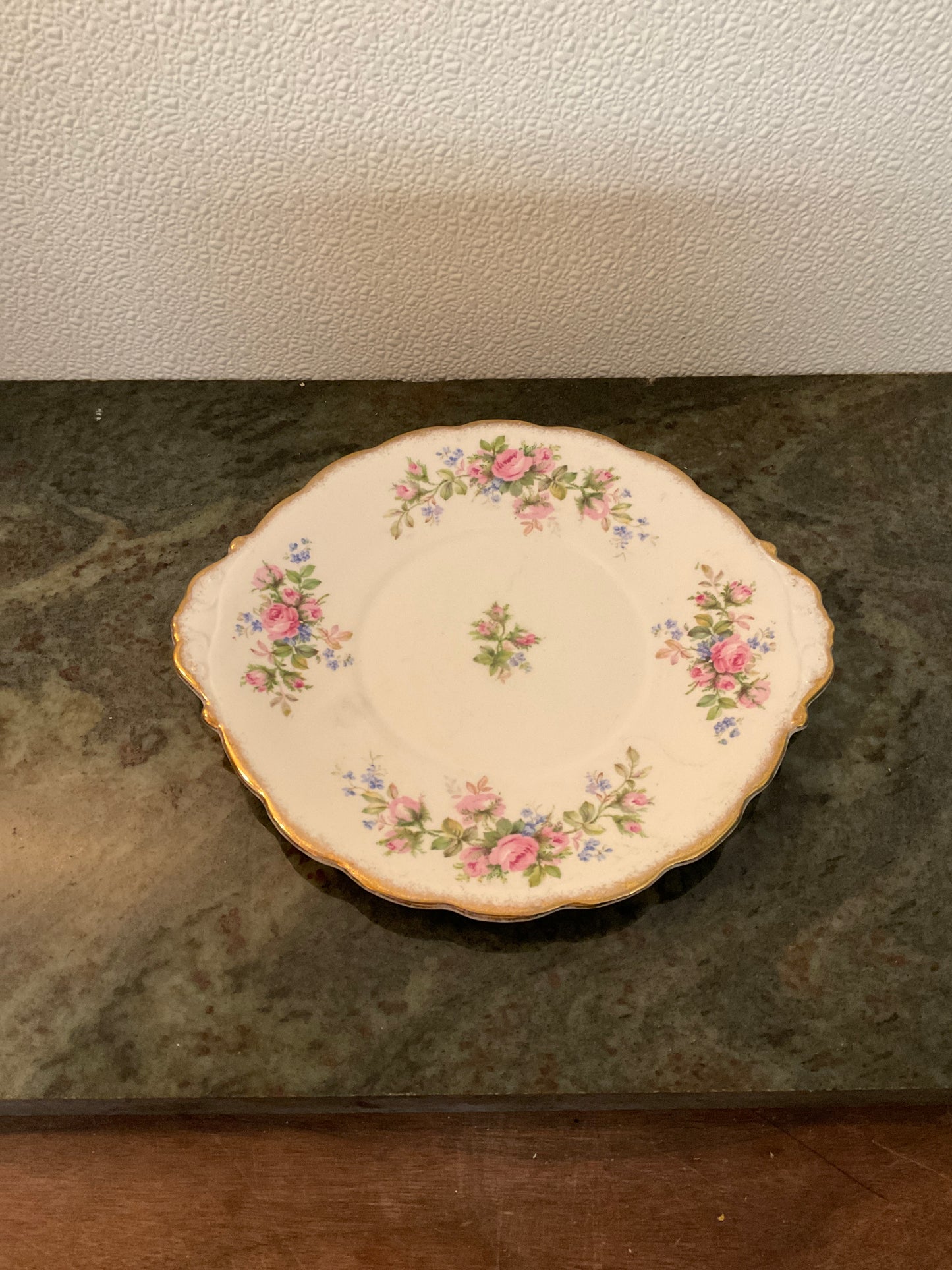 Fine Bone Roslyn China Handled Plate