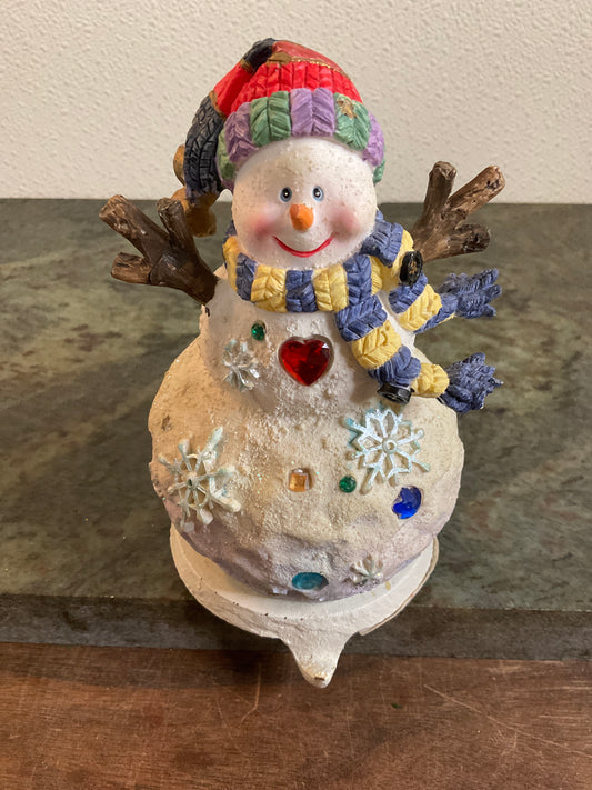 Snowman Cast Iron Stocking Holder