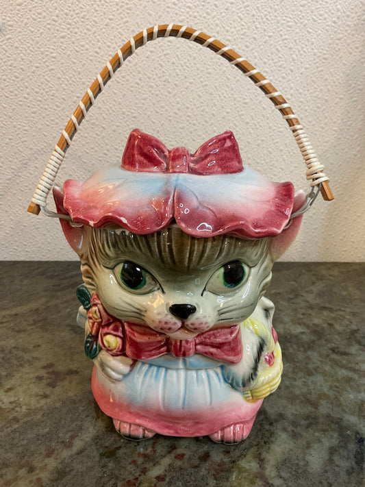 Vintage Royal Sealy ‘Miss Kitty’ Biscuit Jar