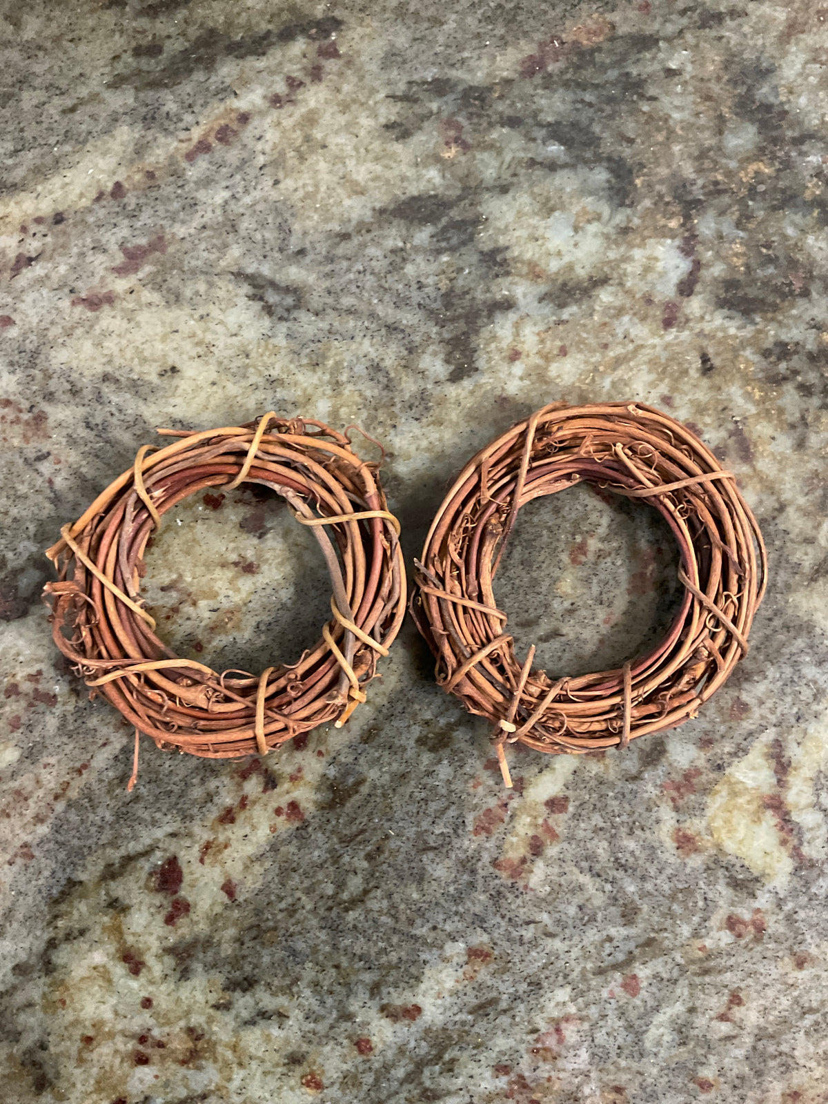 2 Mini Grape Vine Wreaths