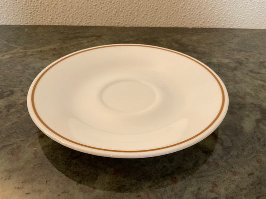 Corelle by Corning Saucer with brown lined rim