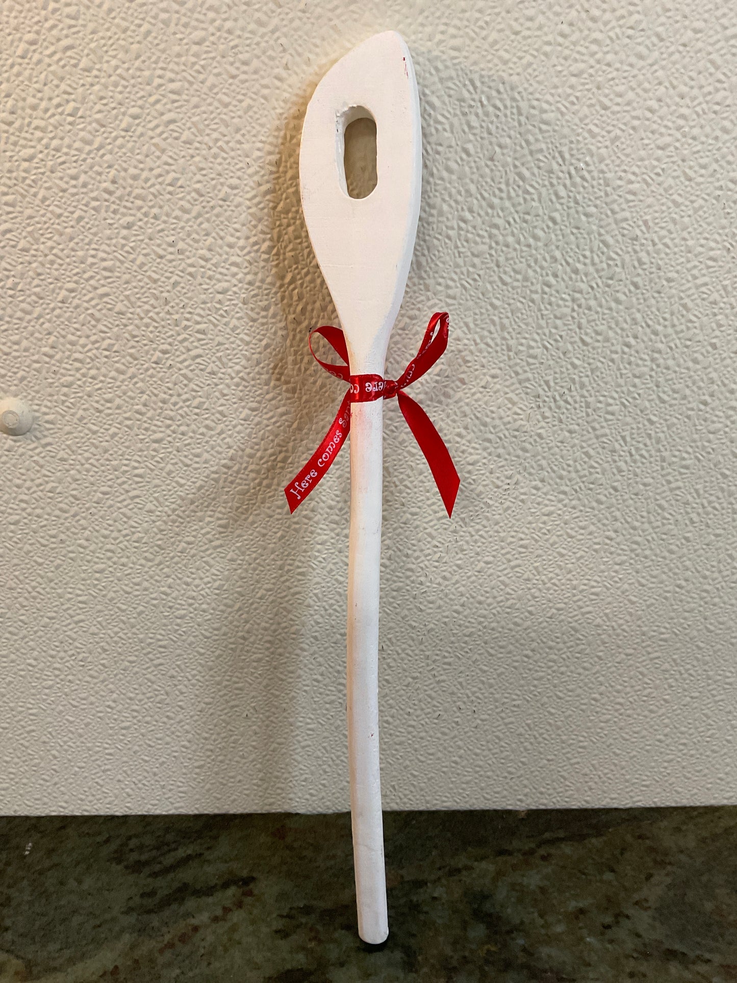 14” SlottedSpoon w/Candy Cane & Holly