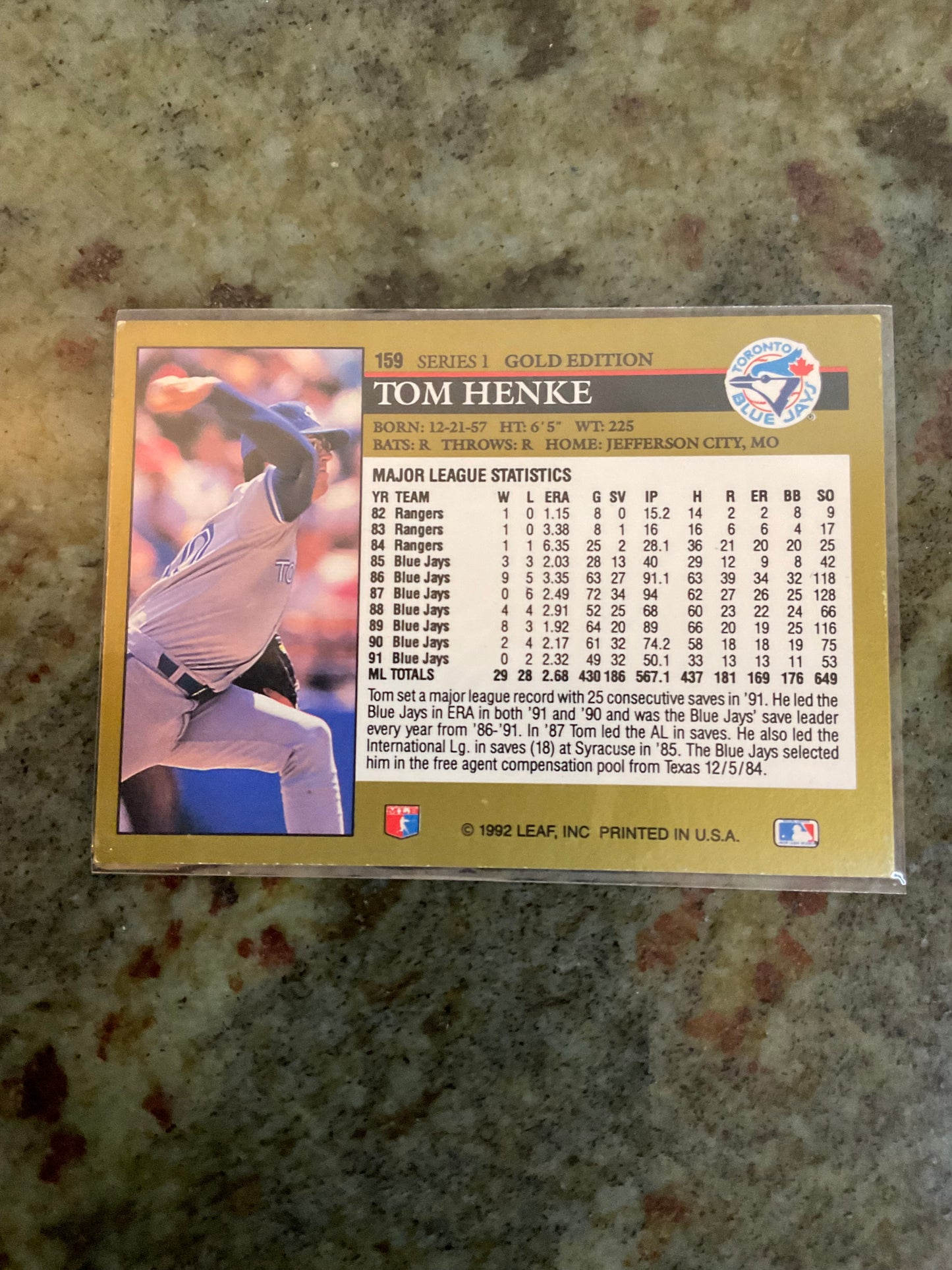 Tom Henke Toronto Blue Jays