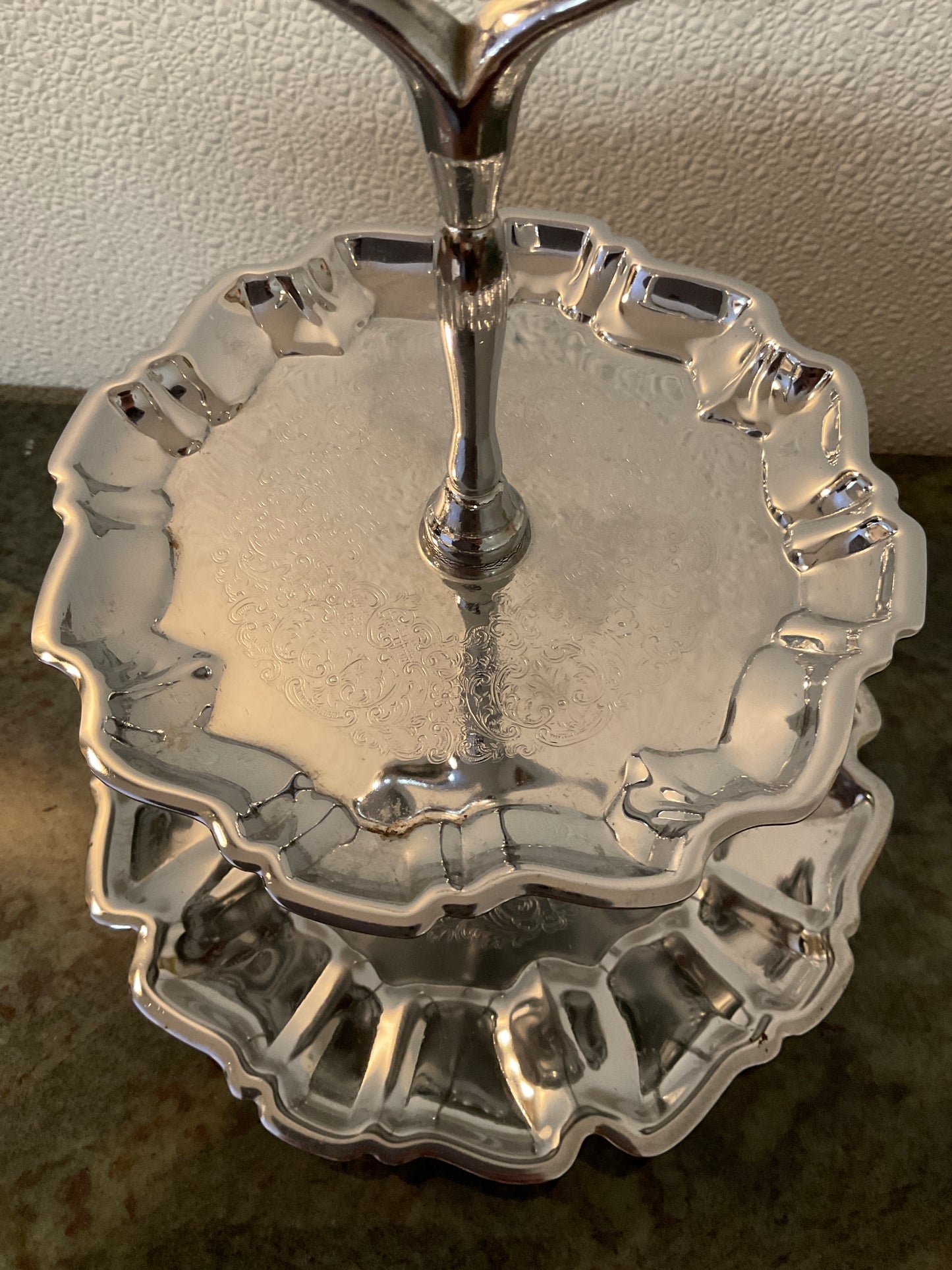 Vintage Hellerware Two Tier Tid Bit Tray