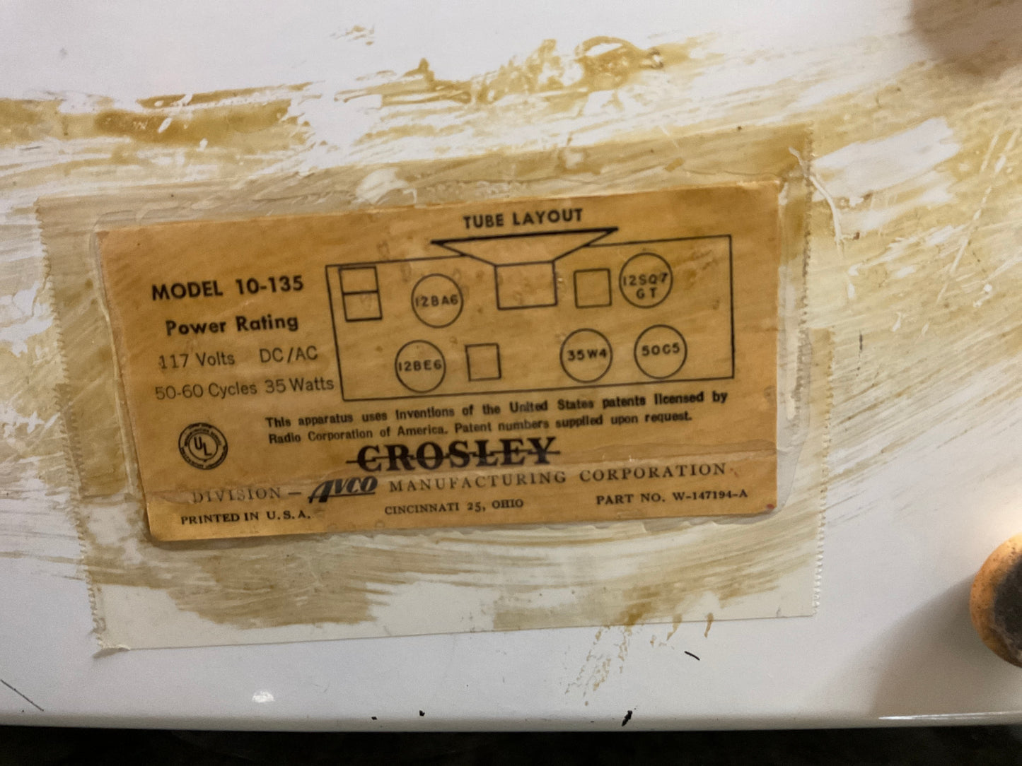 Crowley Tube Radio/Non-Working