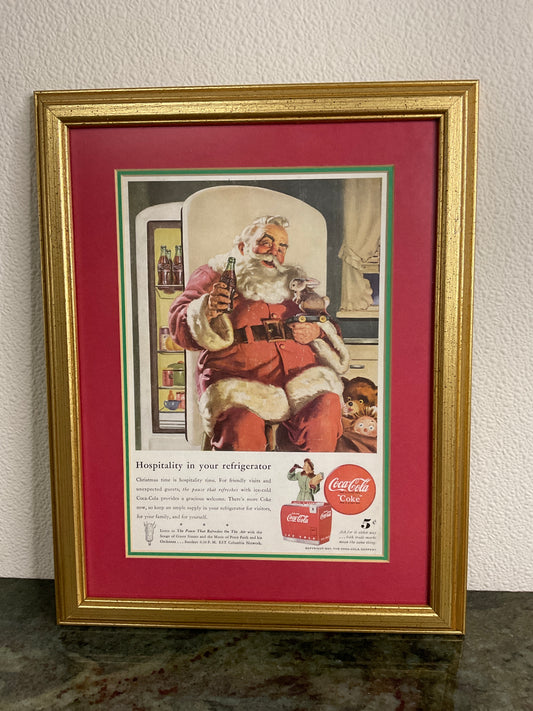 Coca-Cola Santa Advertisement Print