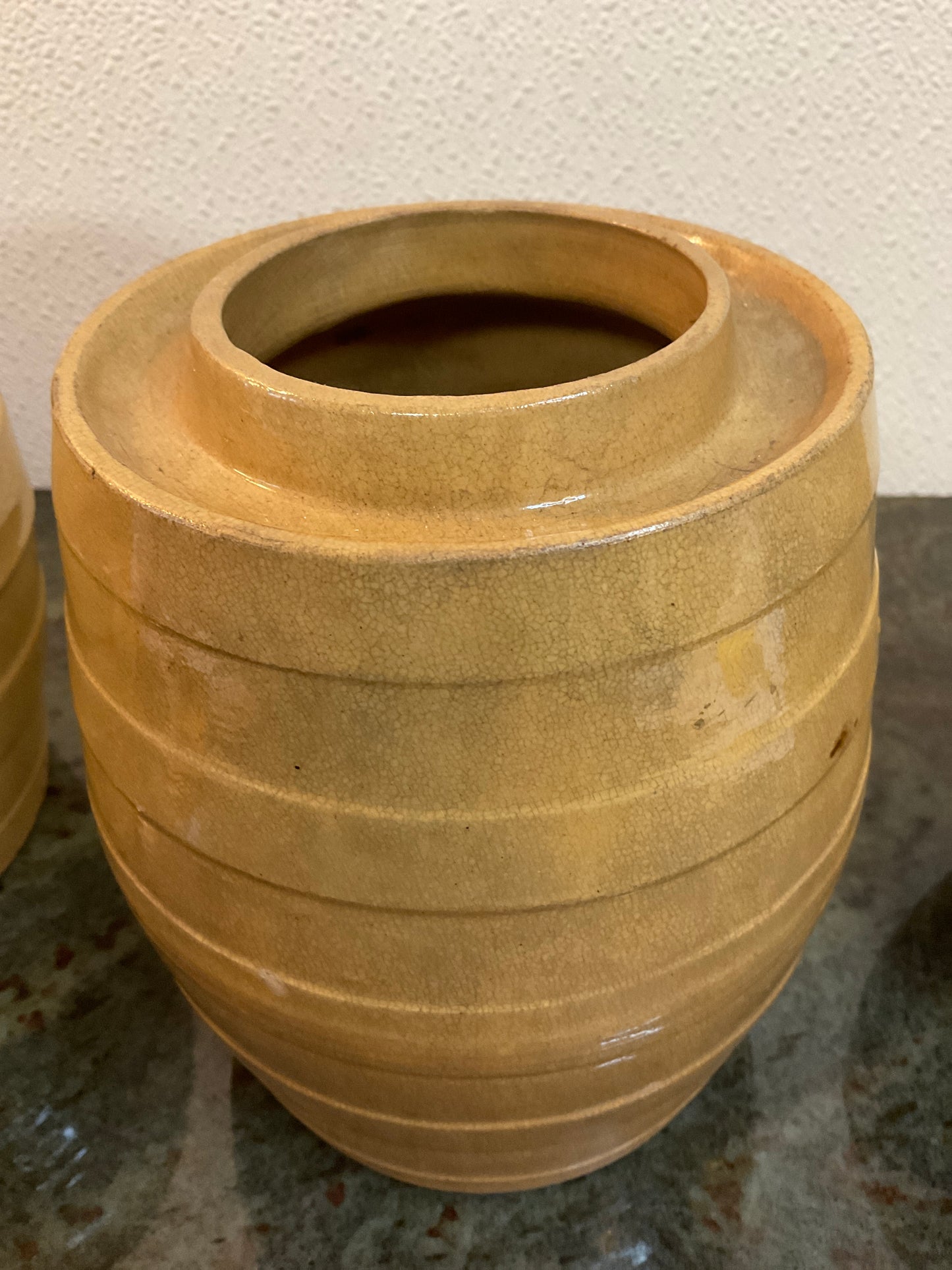 Rare 3 Piece YellowWare Canning Jars