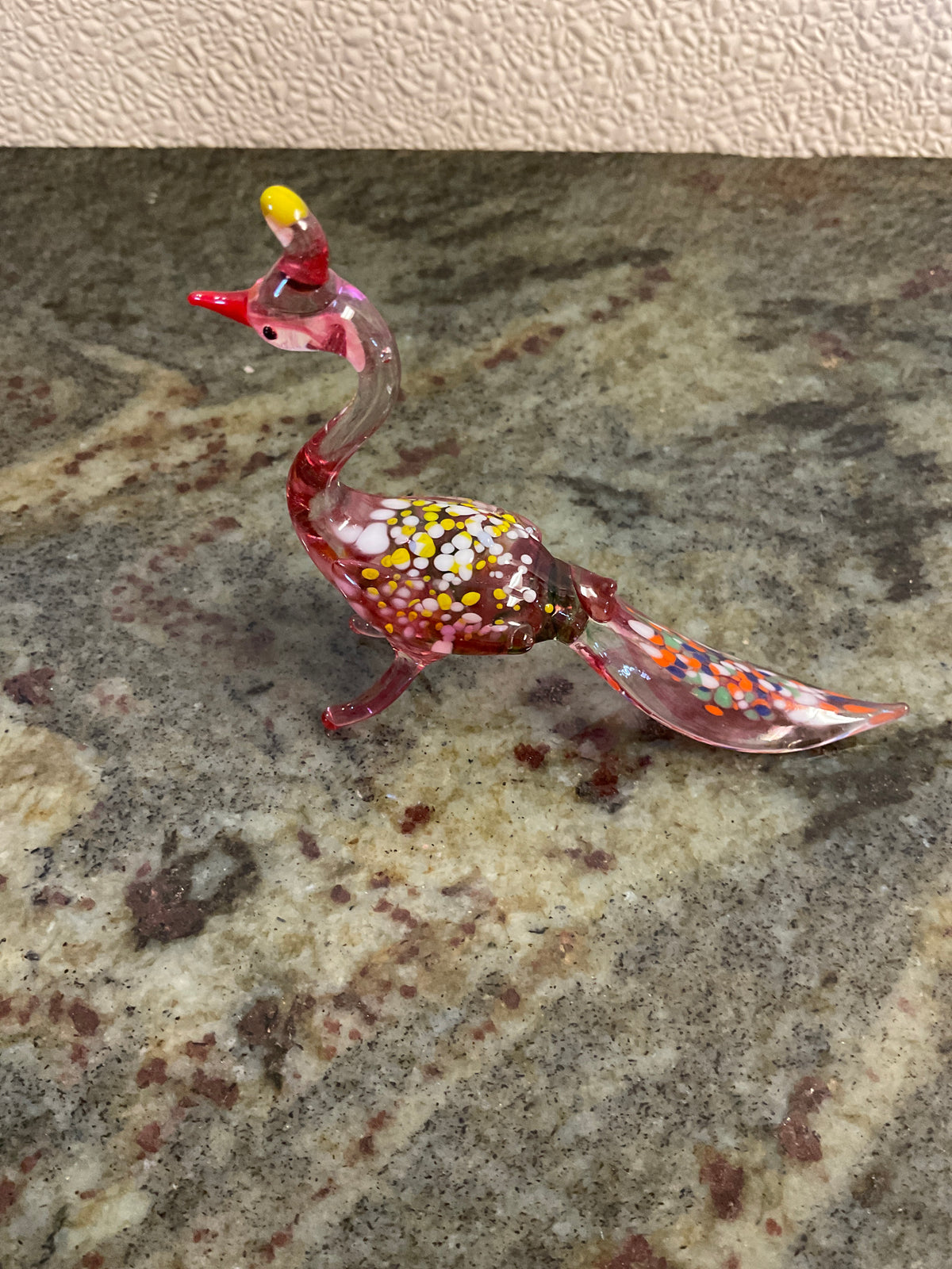 Peacock Glass Figurine