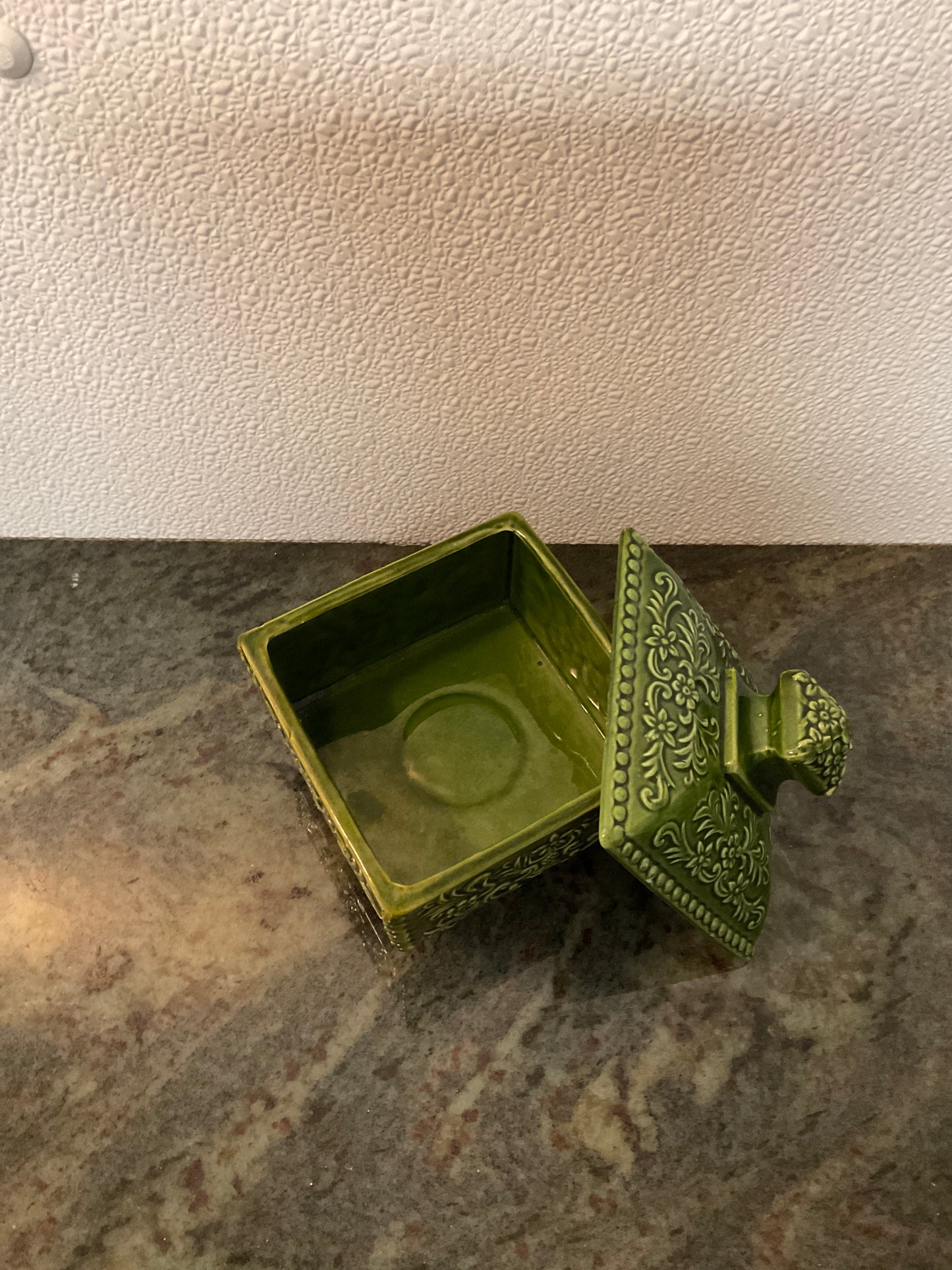 Vintage Green Trinket Box