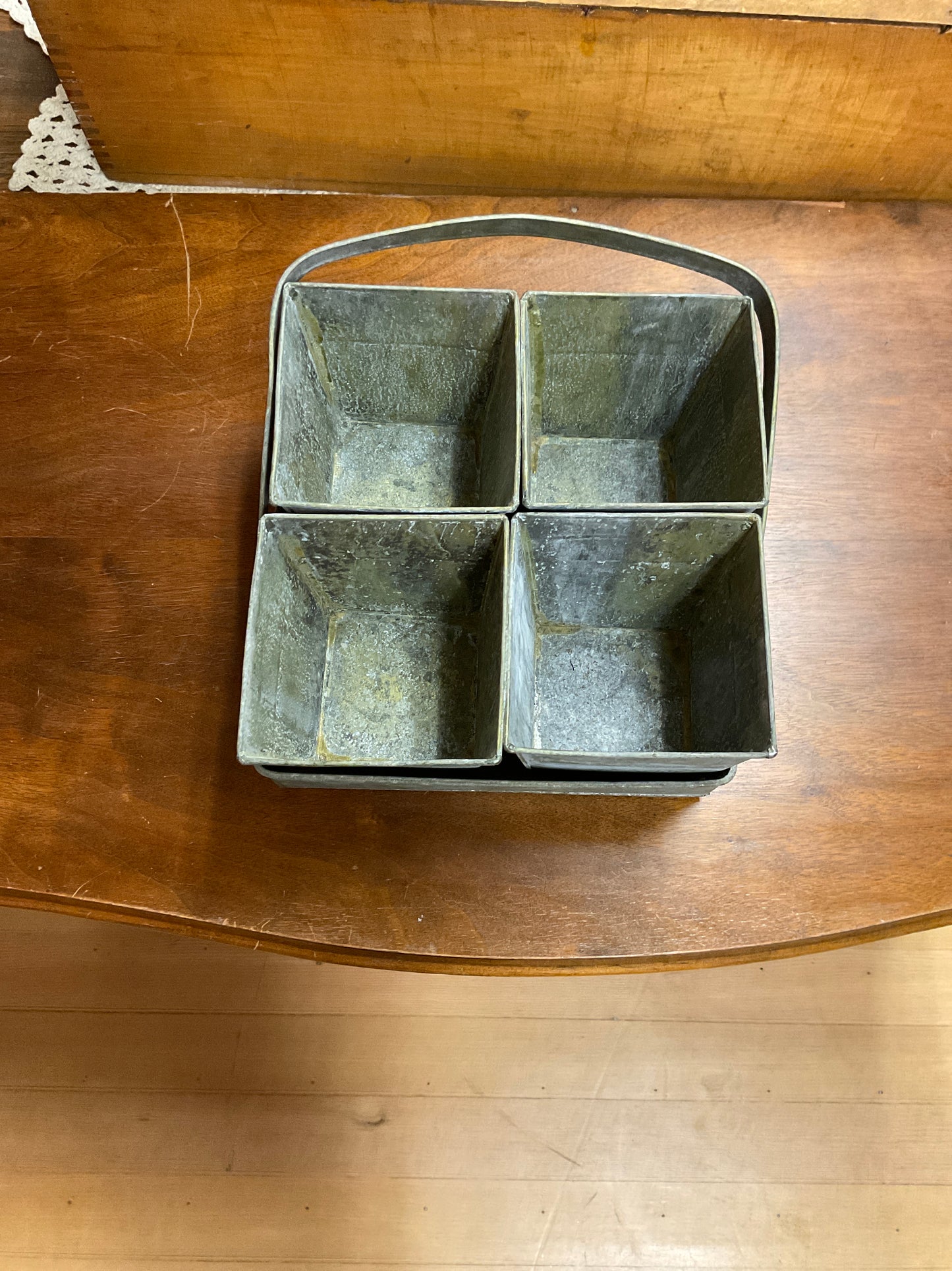 Four Metal Buckets in Carrier