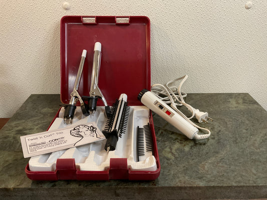 Vtg Conair Twist’n Curl Trio Curling Iron
