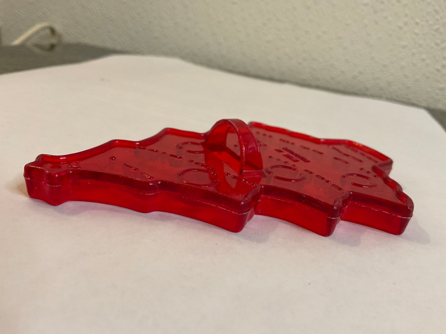 Red Plastic Christmas Tree Cookie Cutter