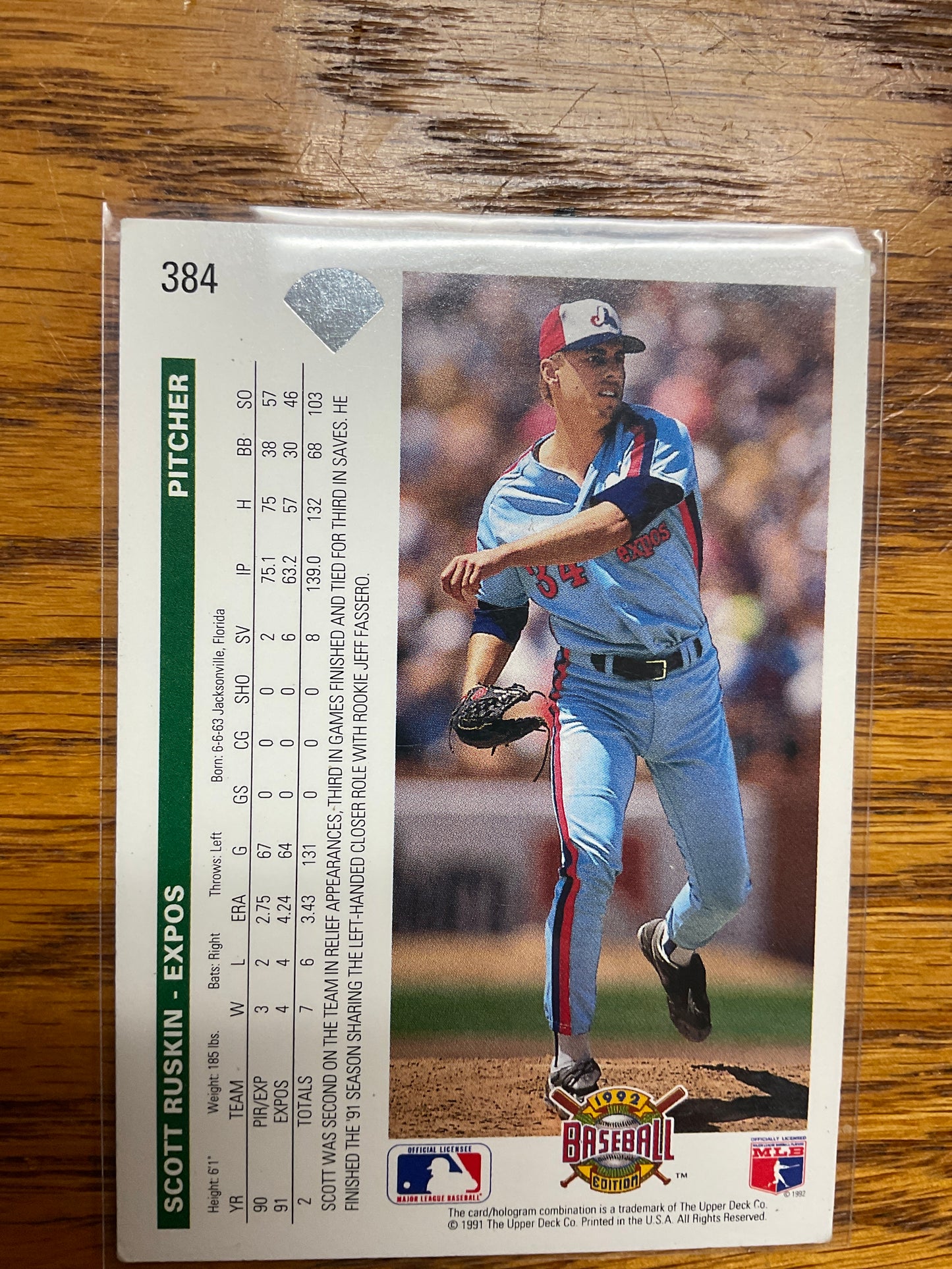 Baseball Card Scott Ruskin