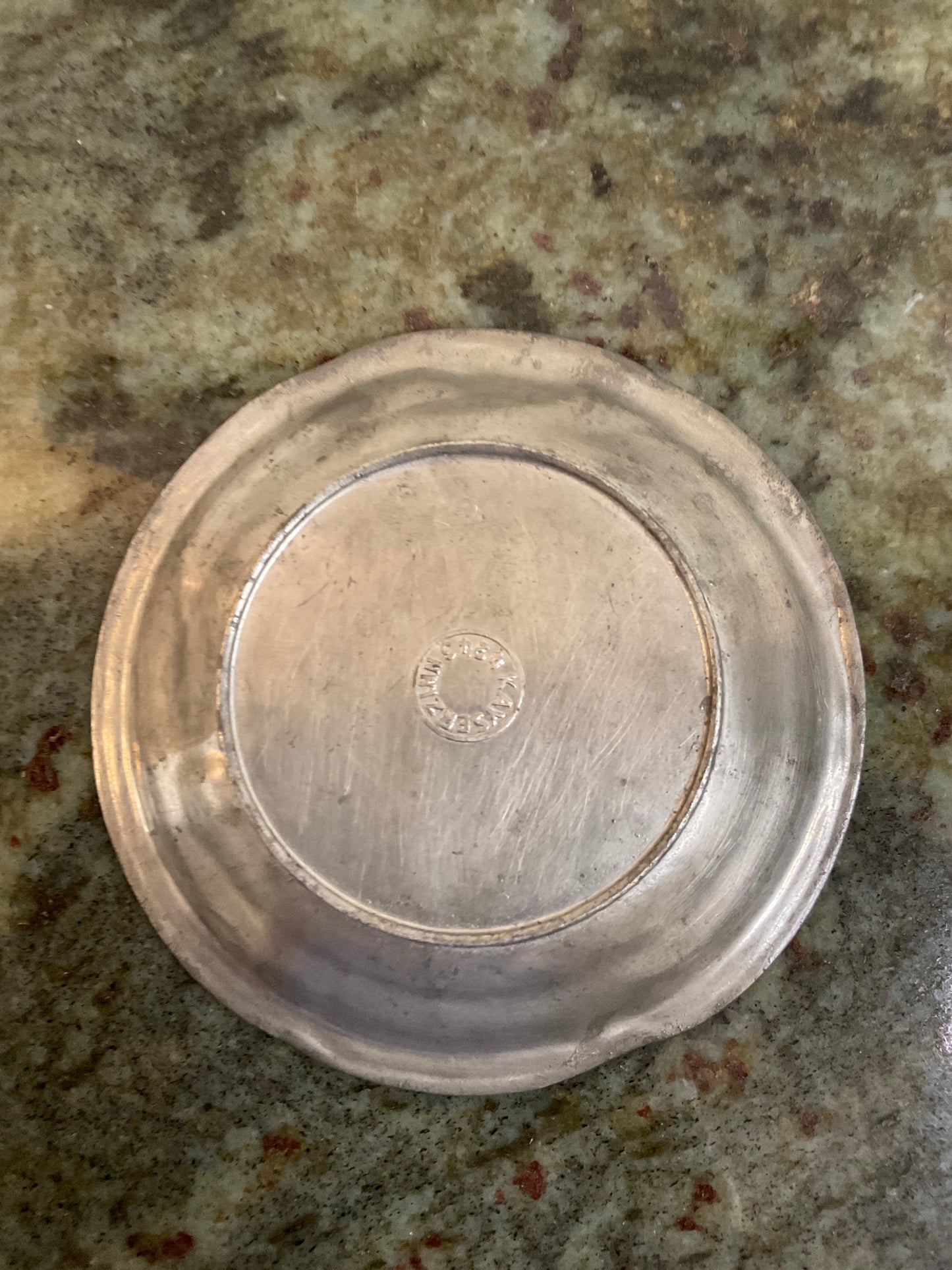 Vtg Kayserzinn Pewter 4.25” Plate #4246