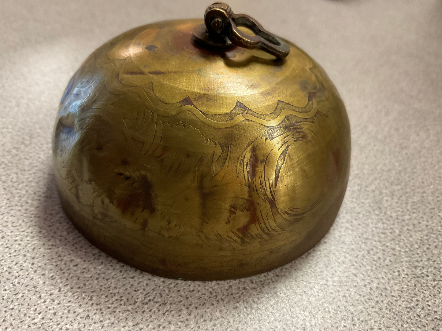 Brass Etched Hanging Bell/No Clapper