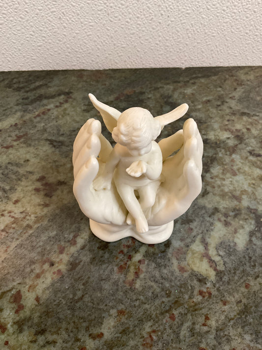 Vintage Cherub Angel Sitting in Hands
