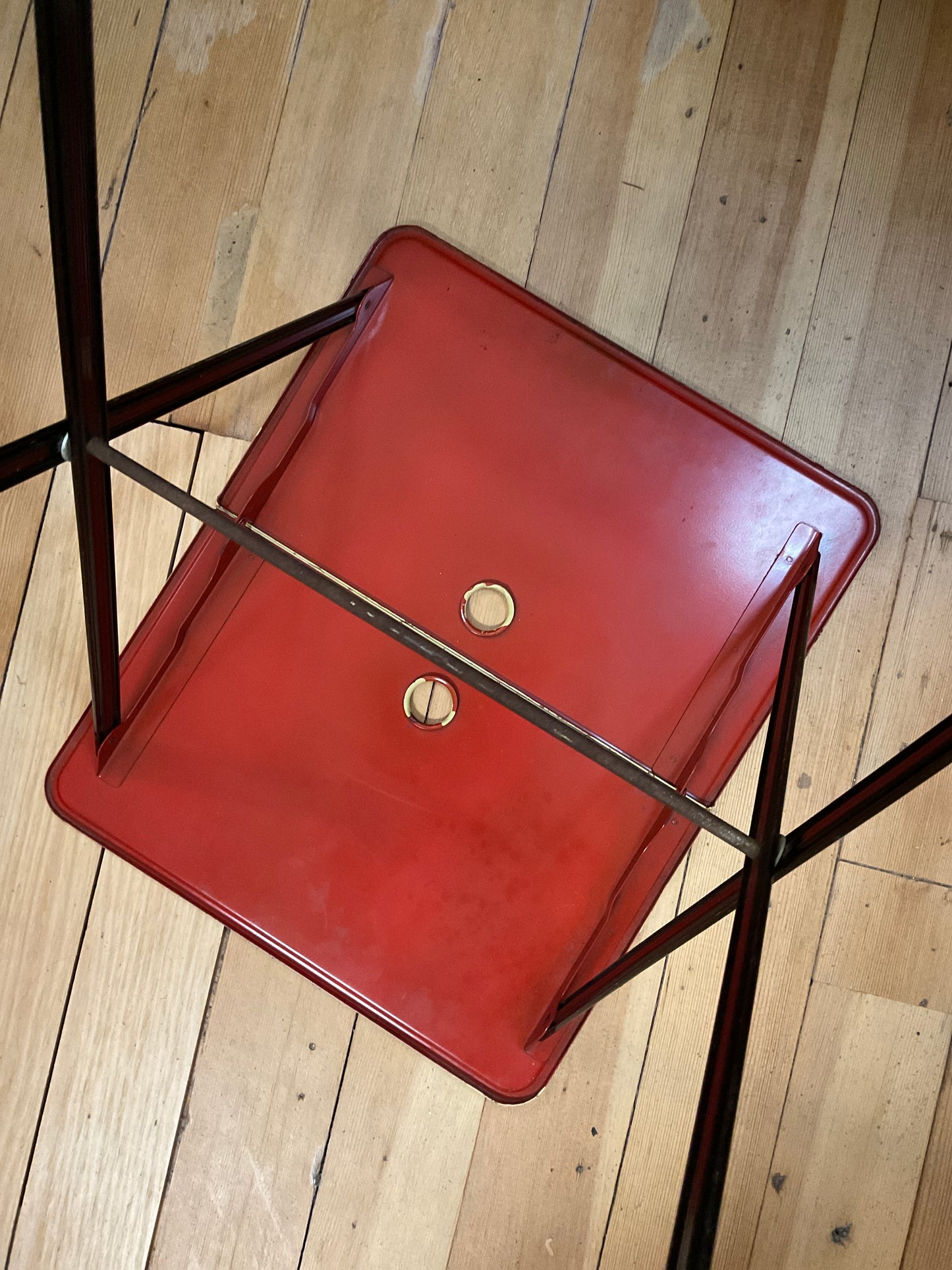 Vintage Late 1950’s Atomic Metal Folding TV Stand