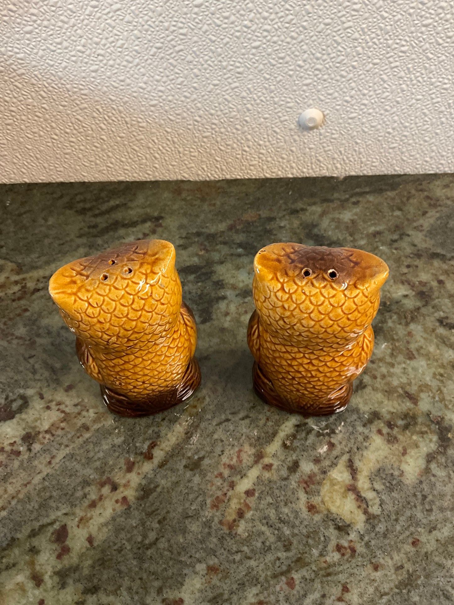 Brown Owl Ceramic Salt & Pepper Shakers