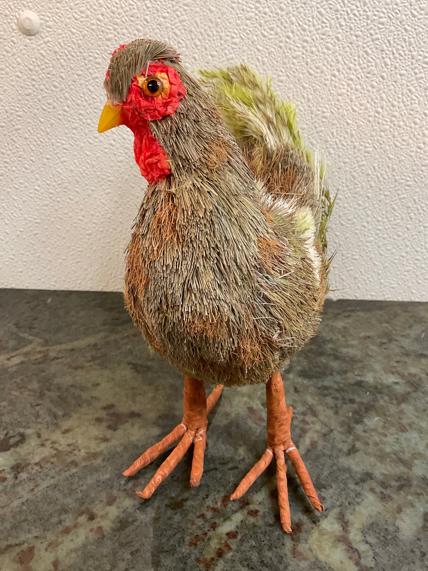 Vintage Faux Rooster made w/straw