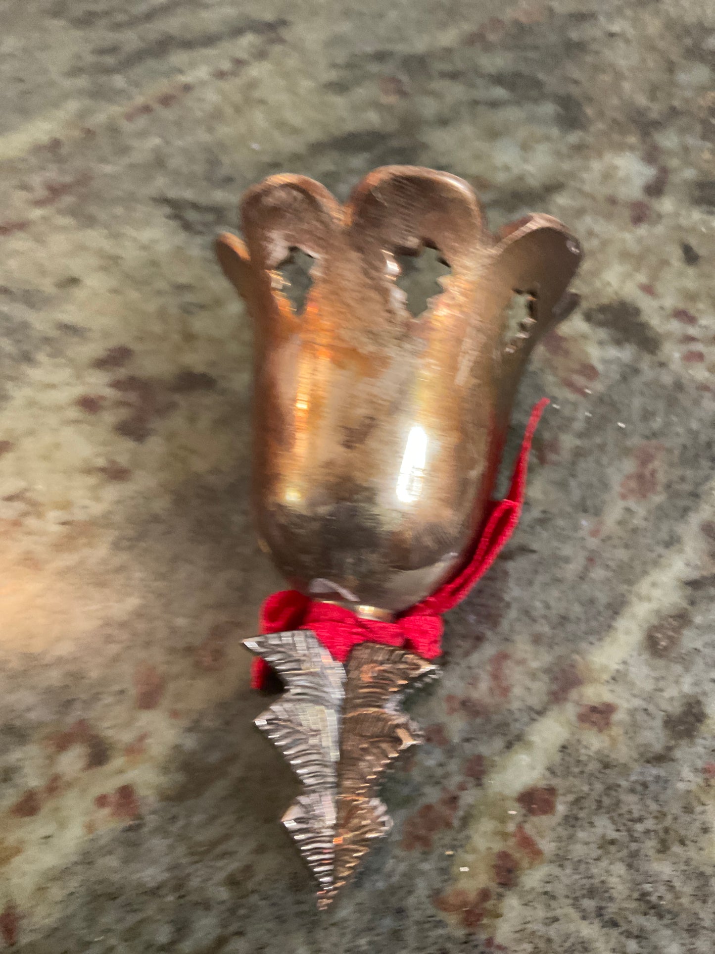 Silver Plated Bell With Tree Handle