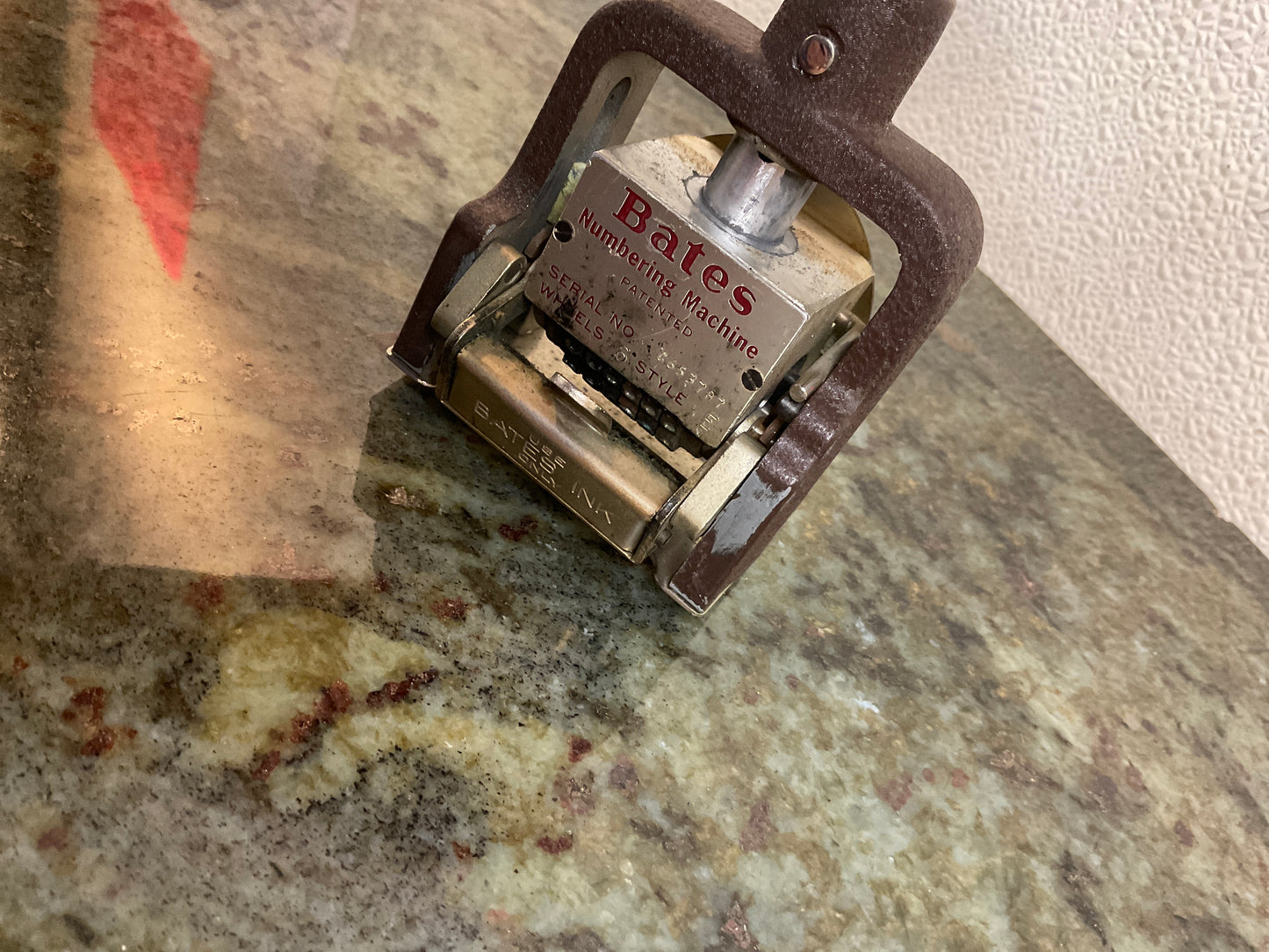 Vintage Bates Numbering Machine