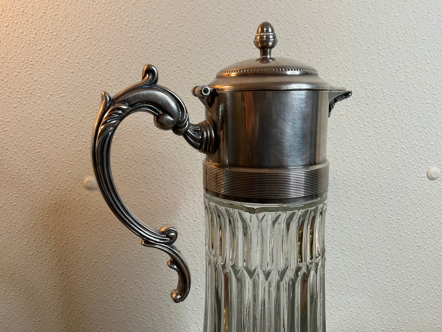 Vintage Glass/SilvPlate Decanter